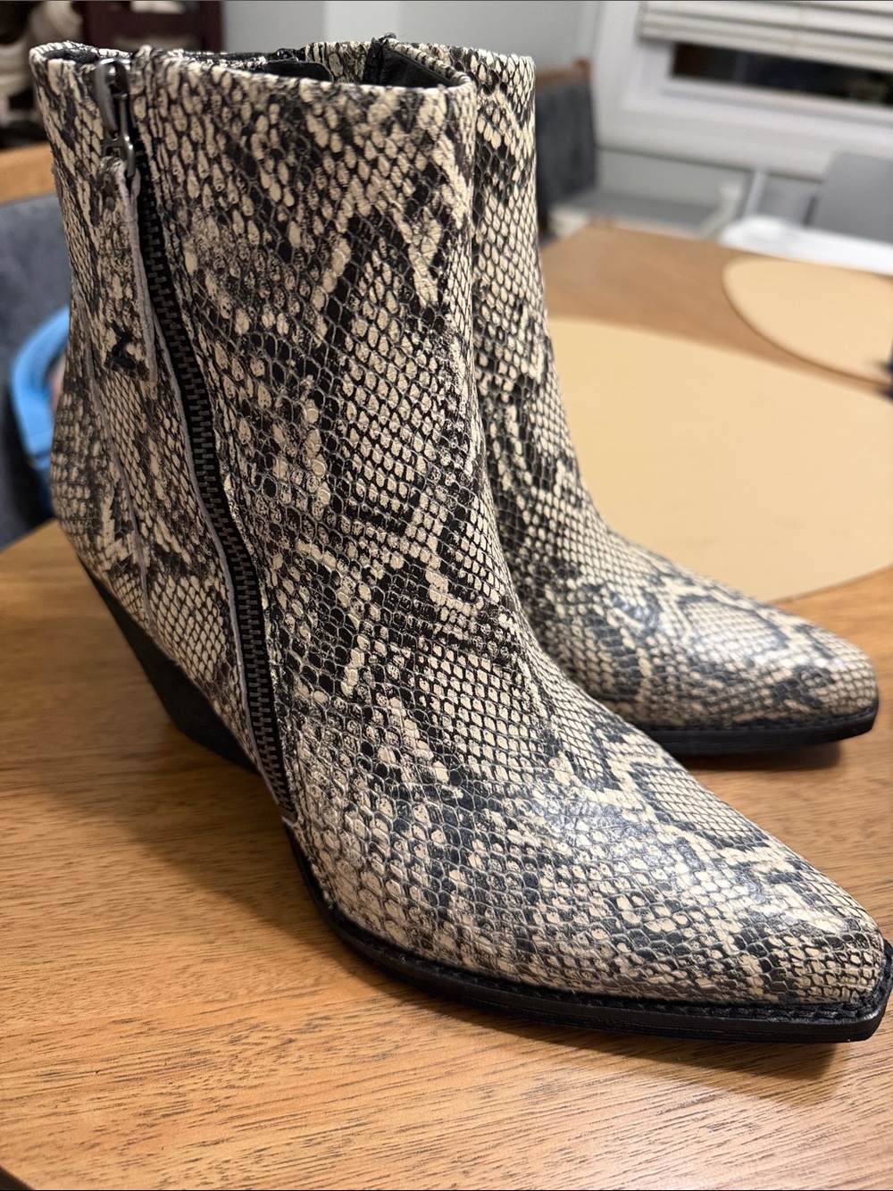 Zodiac Ramona Leather Snakeskin ankle boots Boots